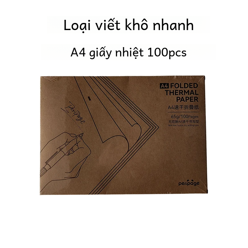 Peripage a4 210mm giấy nhiệt nhanh khô chữ viết tay cuộn và gấp giấy cho máy in a40 giấy máy chính hãng