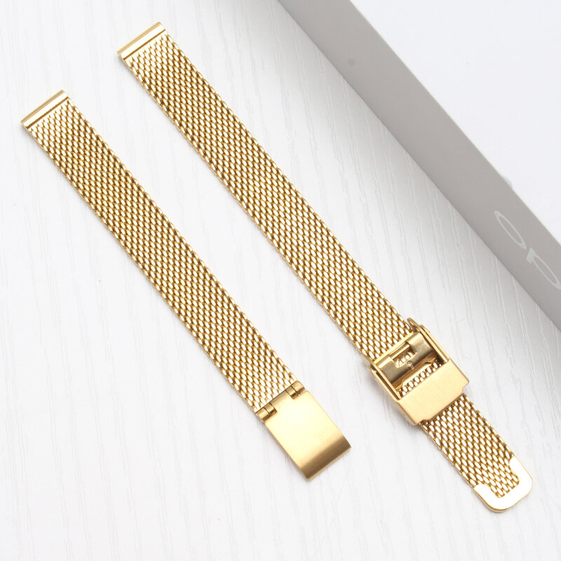 Dây đồng hồ nữ dây thép kim loại phù hợp với julius mặt đồng hồ nhỏ 8 10 12 14 16mm dây đồng hồ nữ