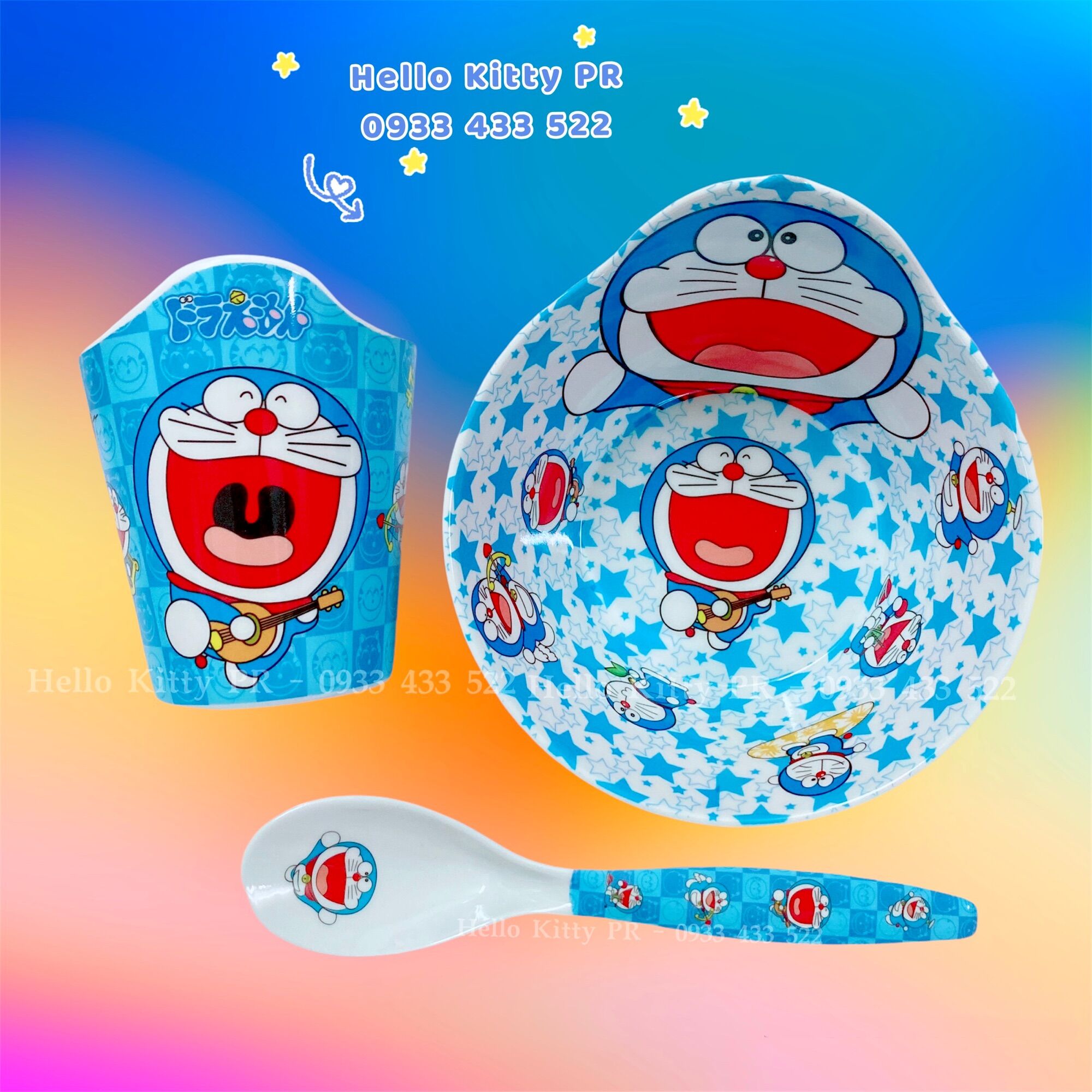 Combo tô muỗng ly Doremon Doraemon