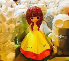 Tượng thạch cao công chúa tô màu cho bé size lớn