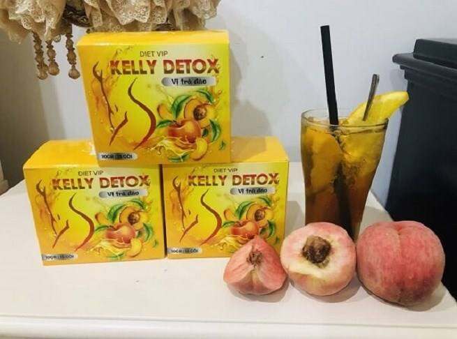 Trà đào kelly detox giảm cân diệp vip
