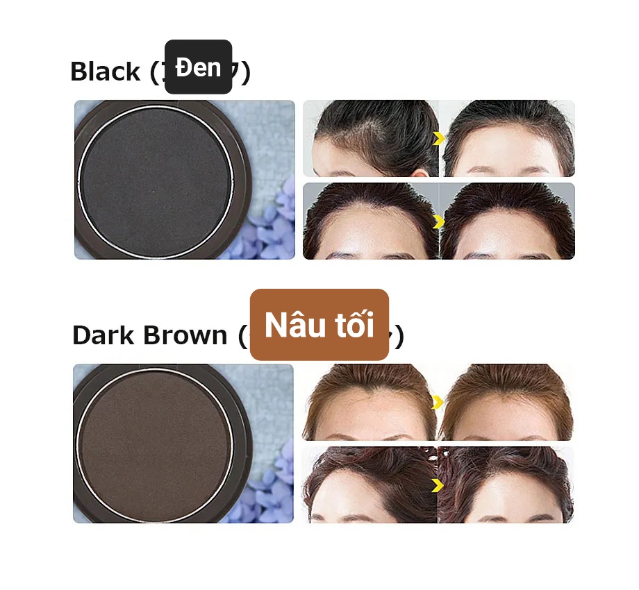 [cam kết chuẩn Auth] Phấn Phủ Hói Che Khuyết Điểm Tóc MOETA Hair shadow Toc Toc Hàn Quốc Phấn Chấm Hói, Phấn Phủ Chân Tóc, Phấn Dặm chân tóc dặm hói, làm dày tóc, che tóc thưa, che Trán hói, che đường rảnh tóc