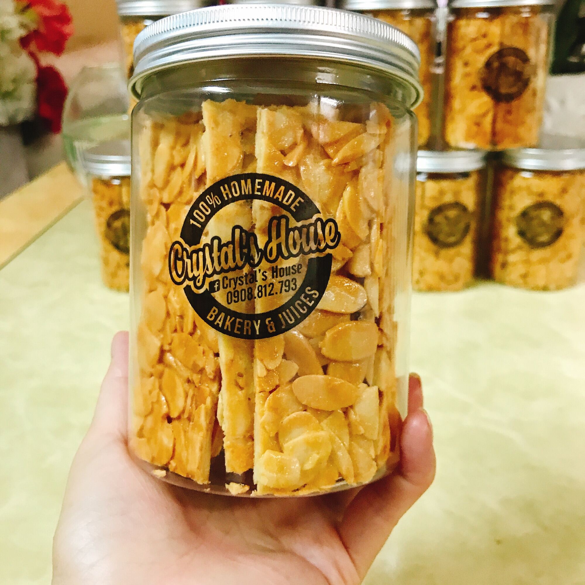   HCM Bánh Ngói Hạnh Nhân Ăn Kiêng Giảm Cân Healthy-Đặc Biệt Không Chất Bảo Quản và Chất Phụ Gia  200gr hộp  