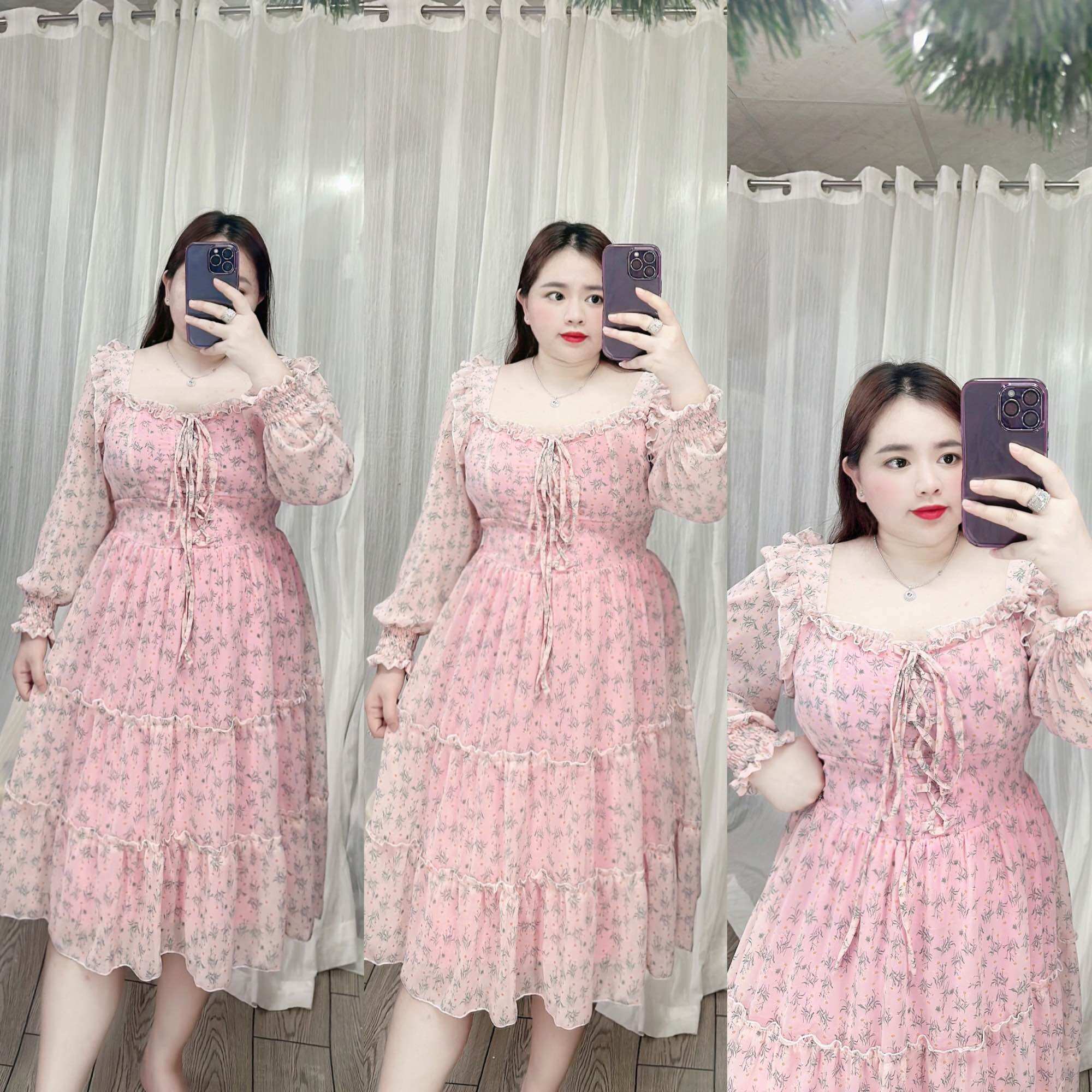 [Bigsize 60-85kg] Đầm đan dây