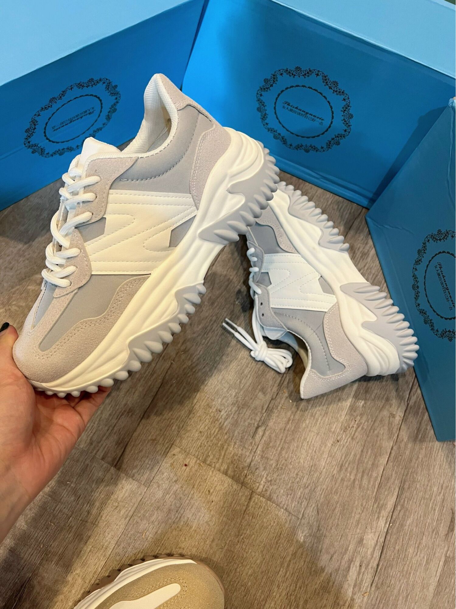 Giày thể thao giày nữ giày sneaker nữ giầy đế độn 5cm hách dáng chữ N kiểu dáng hàn quốc năng động dễ phối đồ