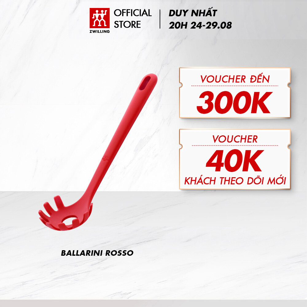 Muôi múc mì sillicone ballarini rosso 29cm - chịu nhiệt tới 230 độ c