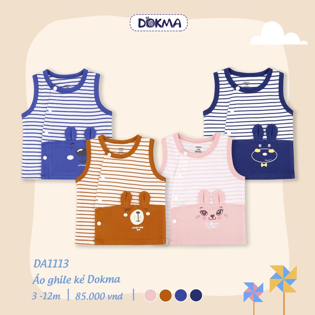 Áo gile kẻ dokma 1-12m da1113