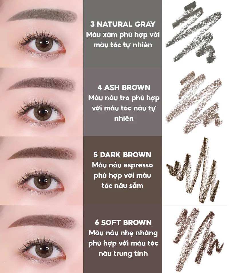 [ mẫu mới 2023 ] Chì kẻ mày Innisfree Auto Eyebrow Pencil