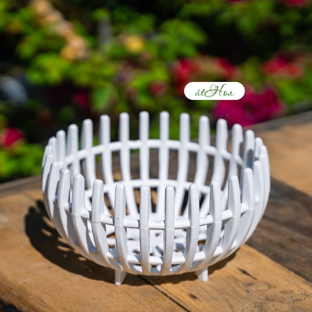 Combo 5 Chậu Trồng Lan Rổ Bí Phi 21Cm (Dày, Đẹp)