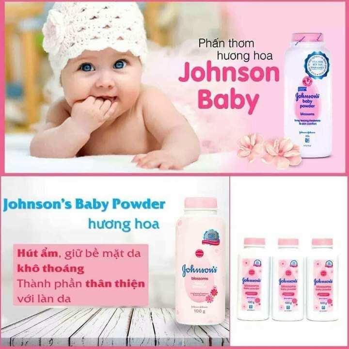 Phấn rôm Johnson baby hồng  Nội địa Thái