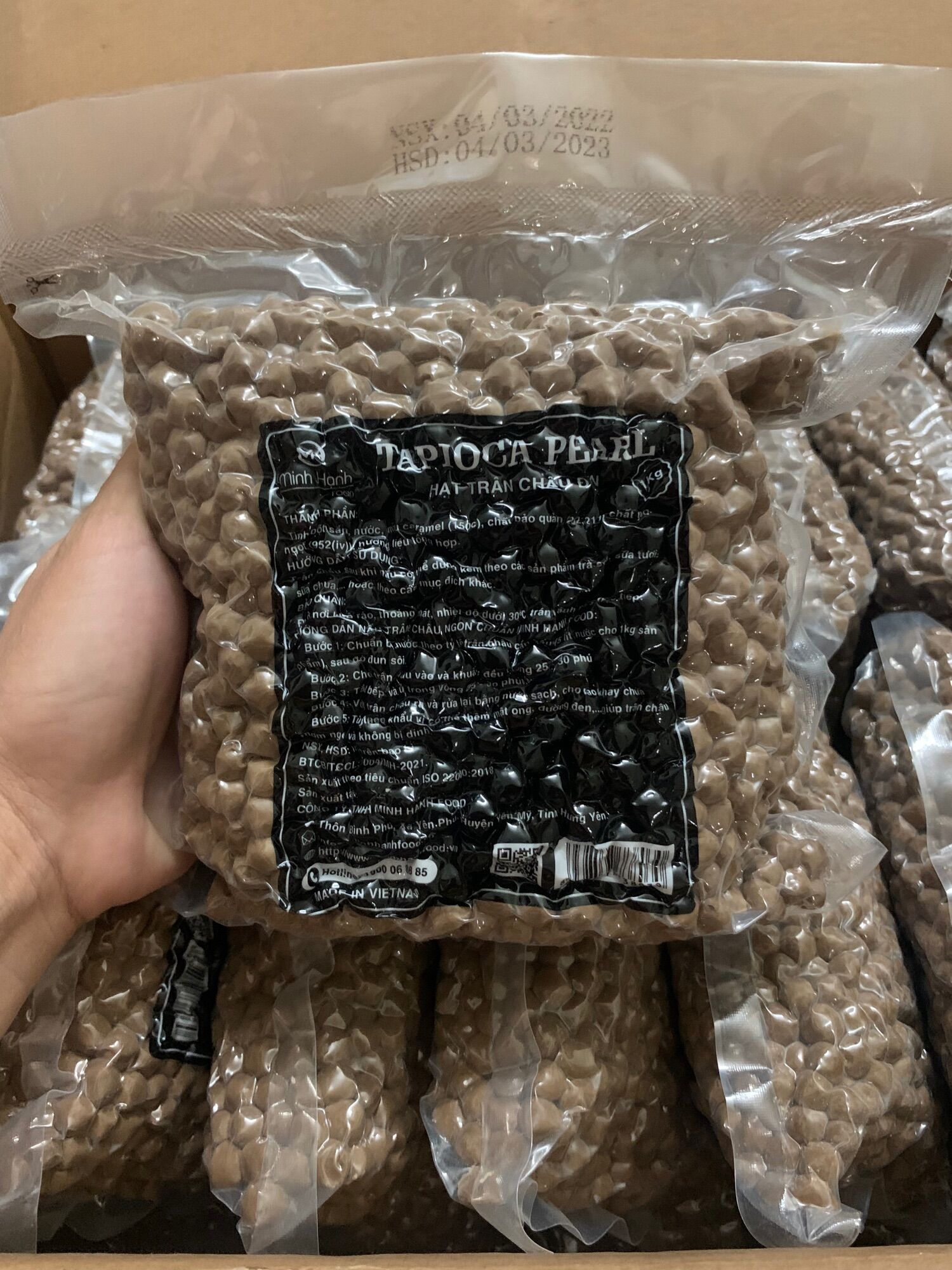TRÂN CHÂU MINH HẠNH TRẮNG / ĐEN Gói 1kg [ Topping trà sữa - Nguyên Liệu trà sữa ]