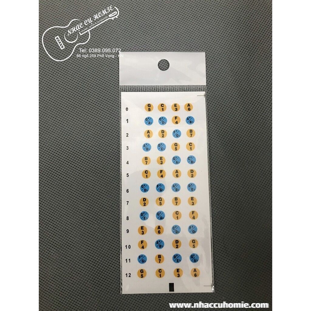 DÁN NỐT UKULELE - STICKER