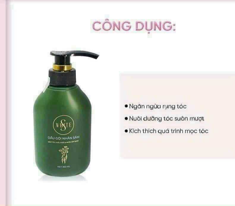 Gội nhân sâm đào swhite Chính Hãng mẫu mới