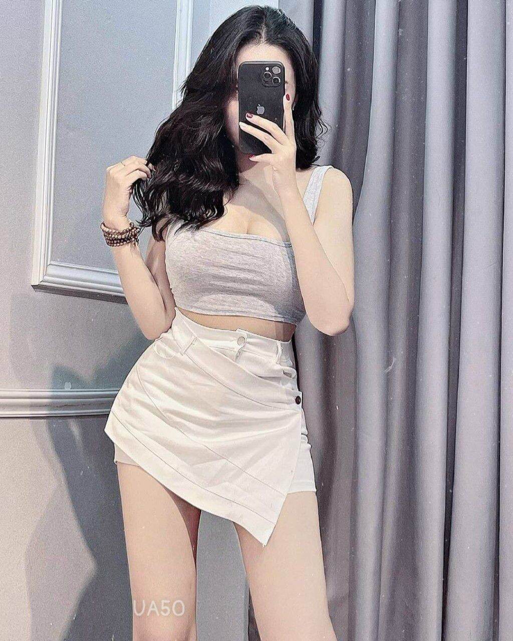 [HCM]Quần Short Kaki Đắp Chéo Giả Váy