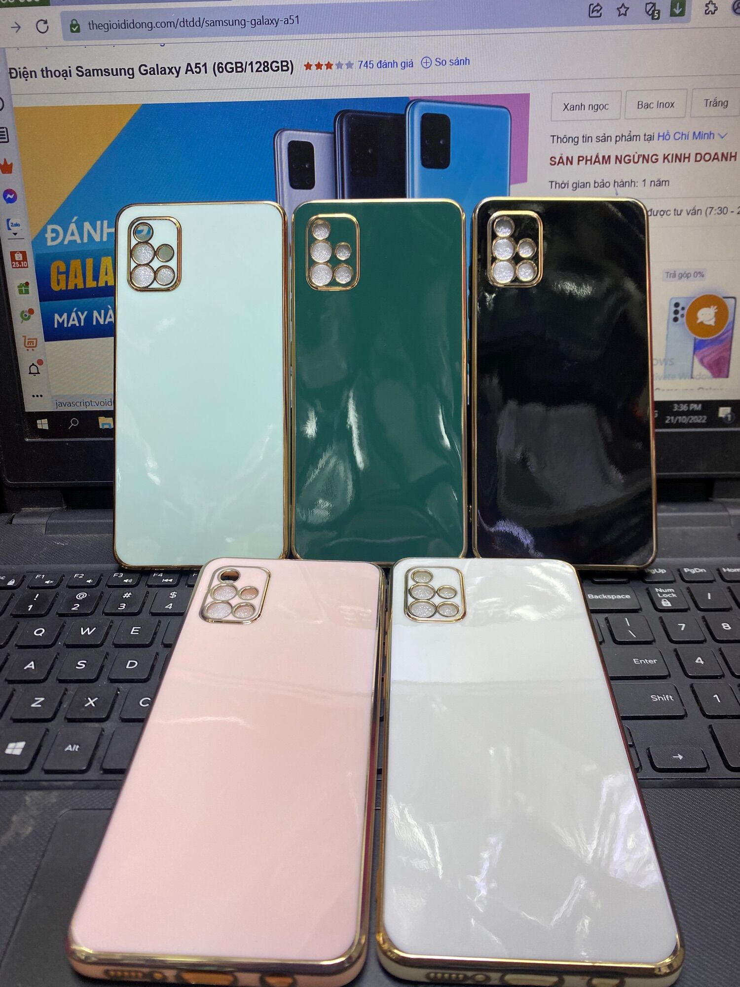 Ốp Samsung A51 dẻo màu, màu xi thời trang bảo vệ Camera.