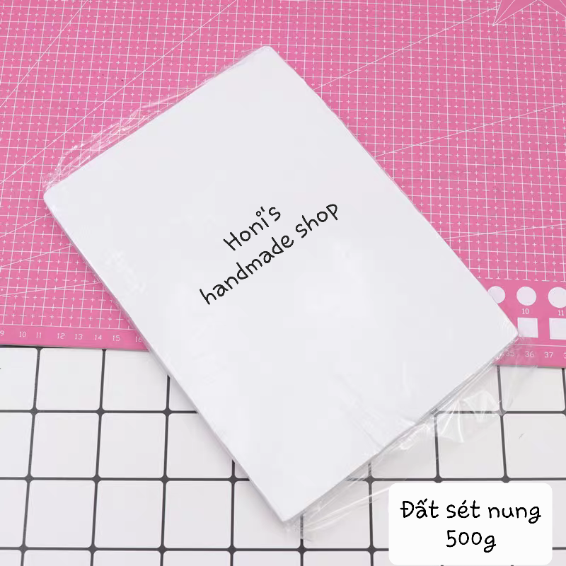 Đất Sét Nung Polymer Clay 500g Trắng, Da