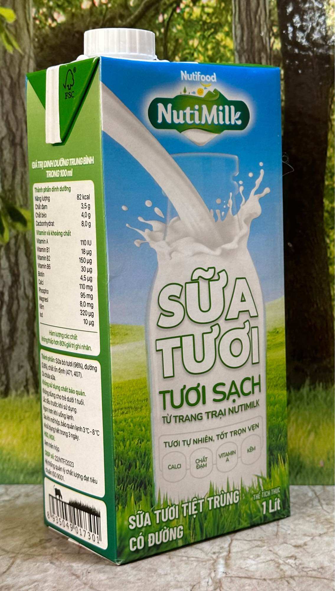 Sữa Tươi Sạch  1 Lít Nutimilk Có Đường