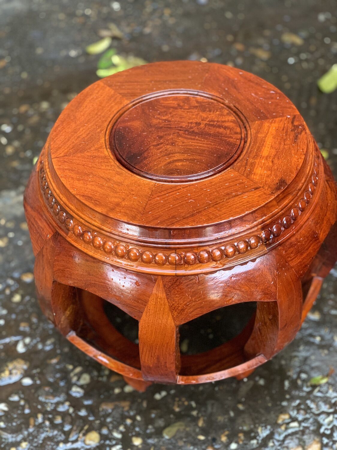 Đôn trống gỗ hương