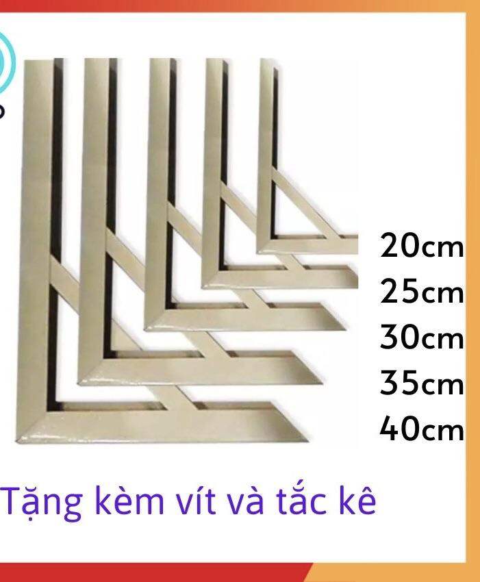 Cặp 2 cái] Giá đỡ bắt kệ - Ke góc vuông chữ L  đủ size tặng kèm vít+tắc kê hàng sẵn