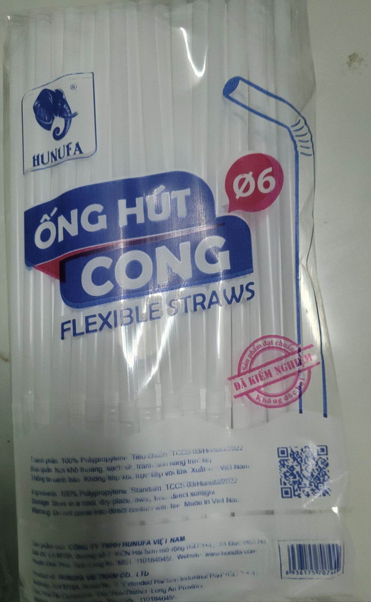 Ống hút cong đủ màu, ống hút trắng
