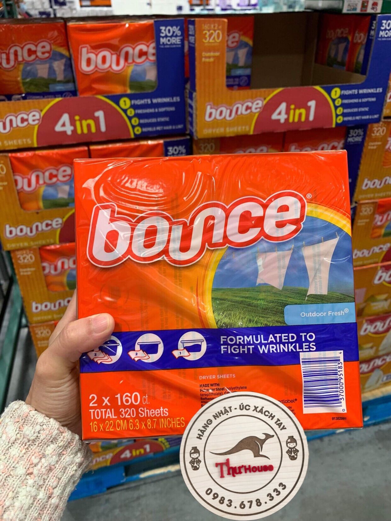 Giấy thơm mĩ bounce rất thơm 160 tờ