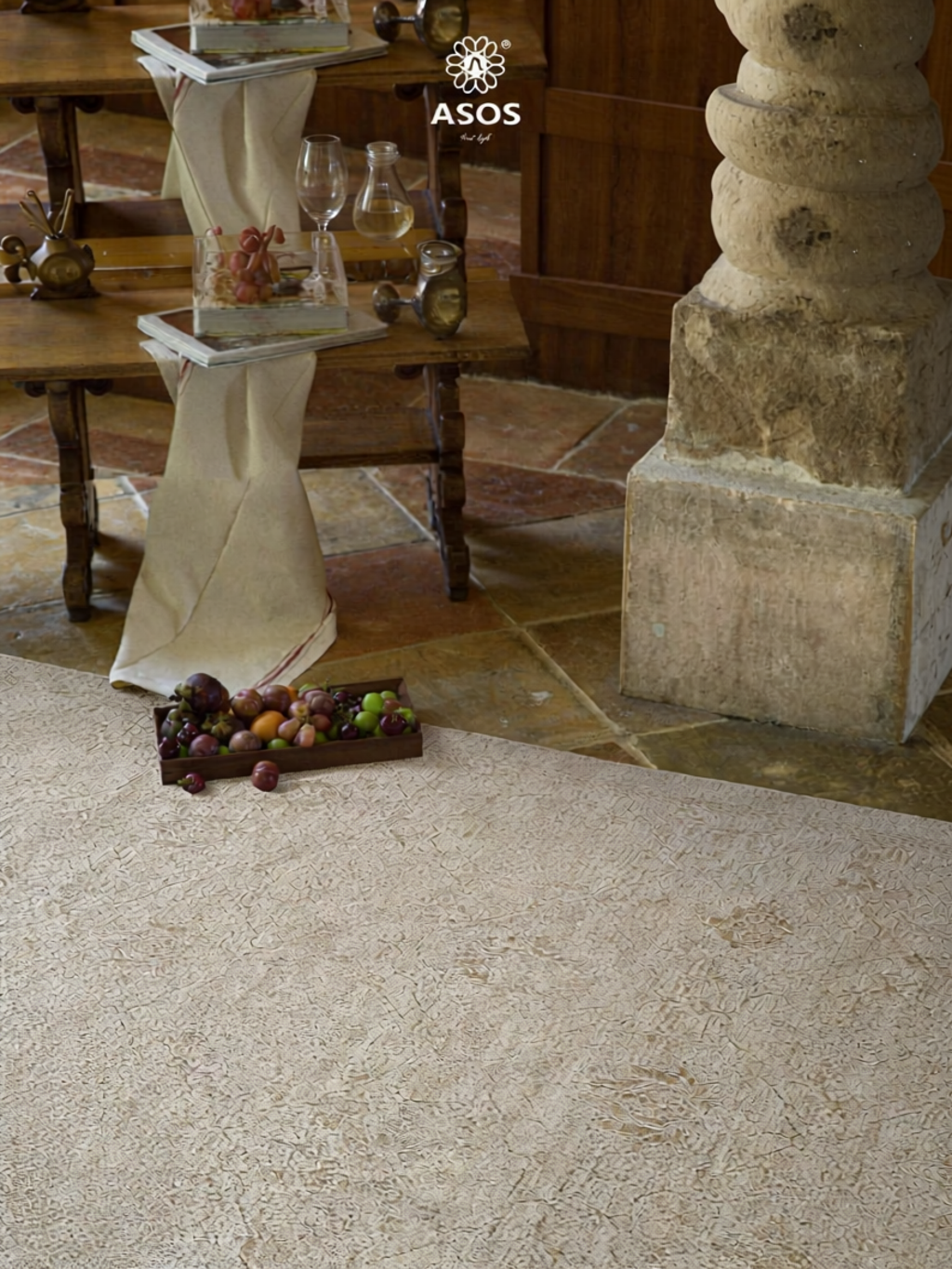 ASOS | Exclusive Innovative Craftsmanship French Vintage Cream Retro Style Rug Giá 21,930,000 Đồng*Miễn phí vận chuyển