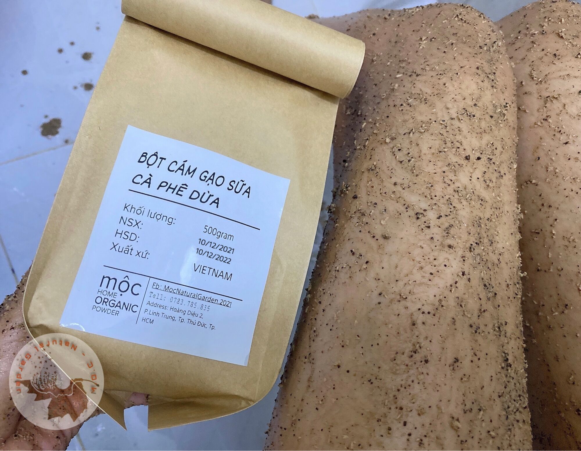 Bột Tắm Trắng Cám Gạo Sữa Cà Phê Dừa 500gram