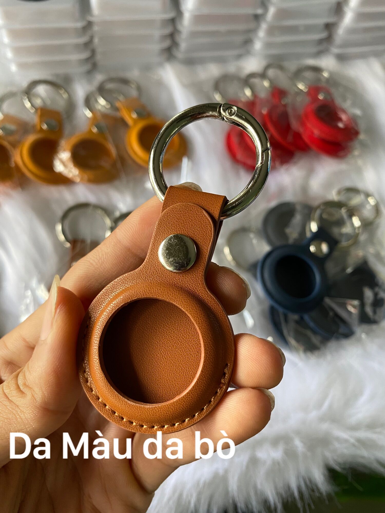 Bao da móc khoá Airtag rẻ đẹp