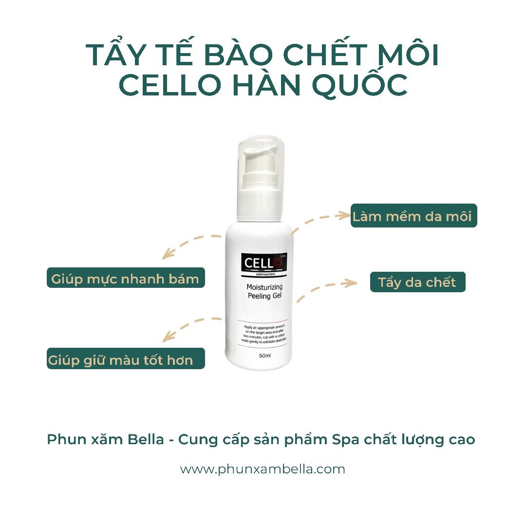 Tẩy da chết môi Cello Hàn Quốc