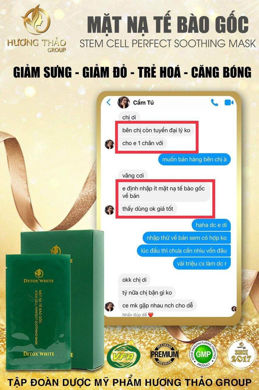 MẶT NẠ TẾ BÀO GỐC DETOX WHITE