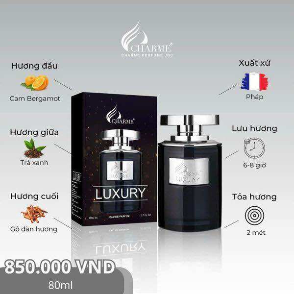 Nước hoa nam Luxury 80ml kèm bọc đựng