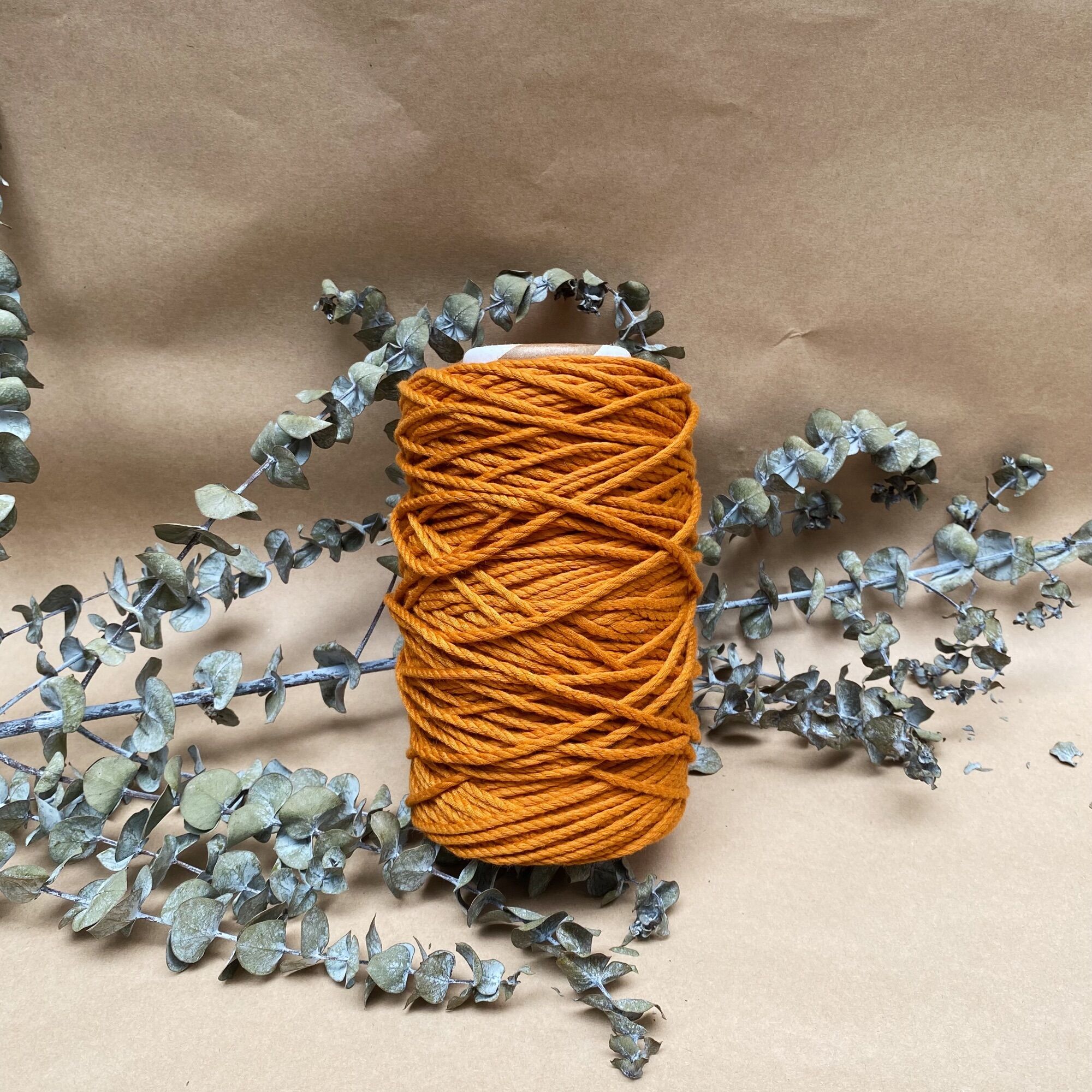 Dây thừng macrame màu Cam cháy 3mm 5mm