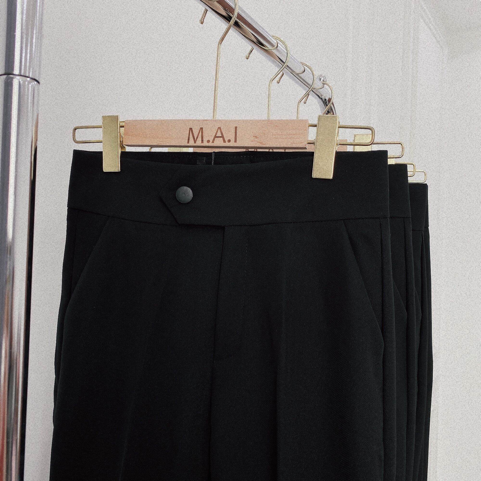 Quần Baggy Cúc Bấm Phom Siêu Chuẩn Màu Đen