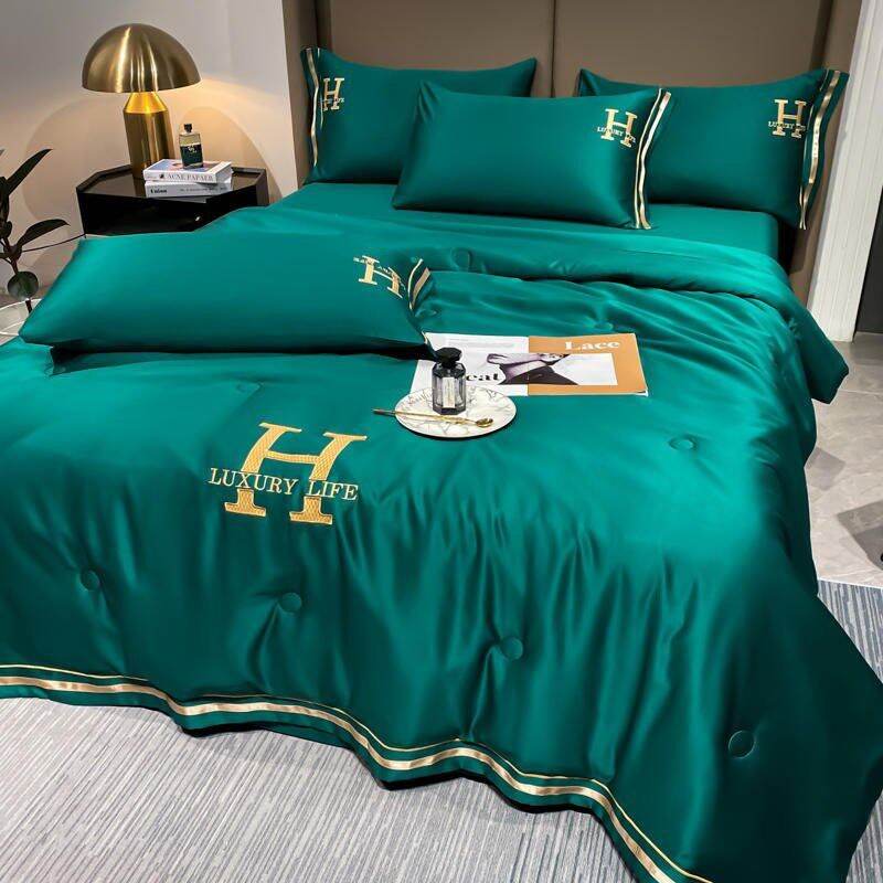 BỘ SẢN PHẨM PHI LỤA LUXURY CHỮ H CHĂN TRẦN HÈ