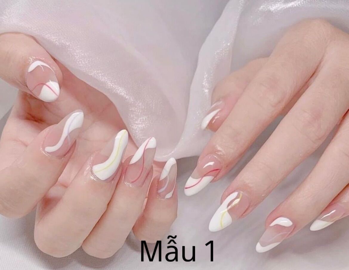 Nailbox móng up phong cách Hàn Đài form tròn nhọn ngắn D838