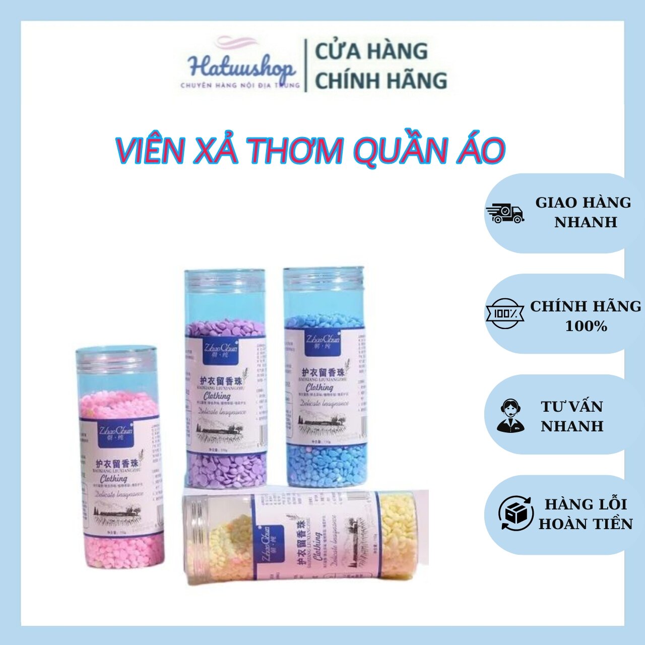 Viên xả thơm quần áo, hạt xả thơm quần áo giữ quần áo thơm lâu hơn