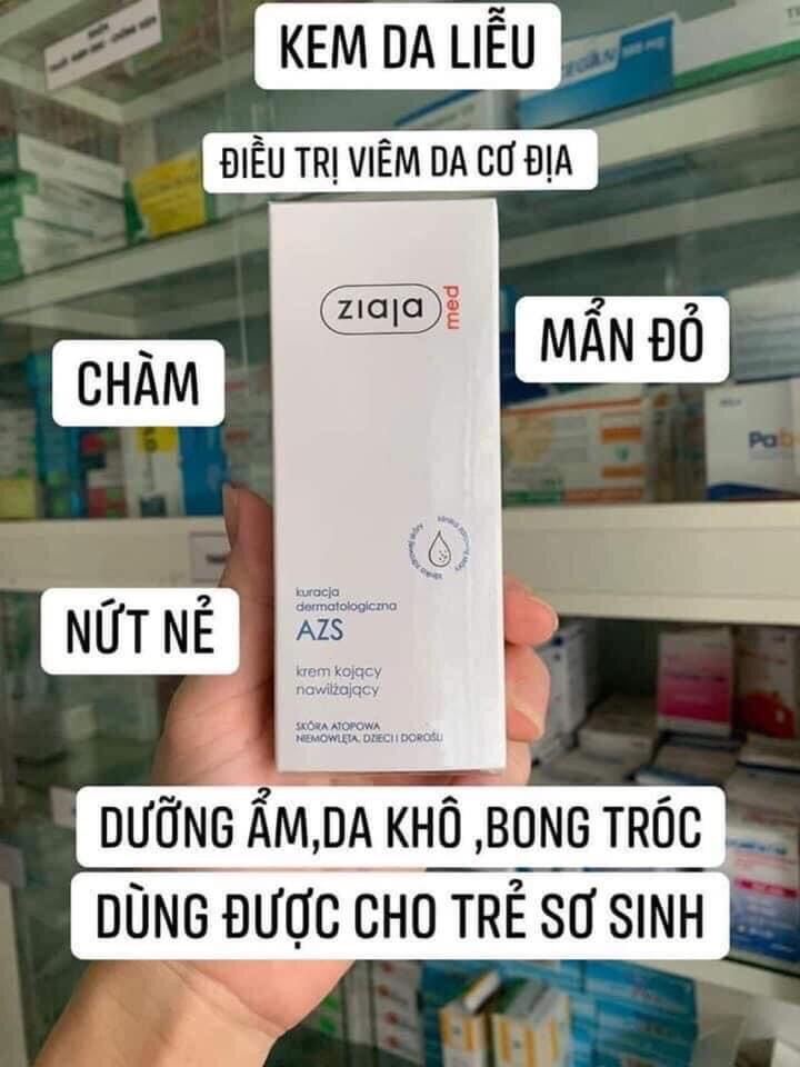 Mẫu Mới Kem Chăm Sóc Da Liễu Ziaja Med Atopy Azs 50Ml