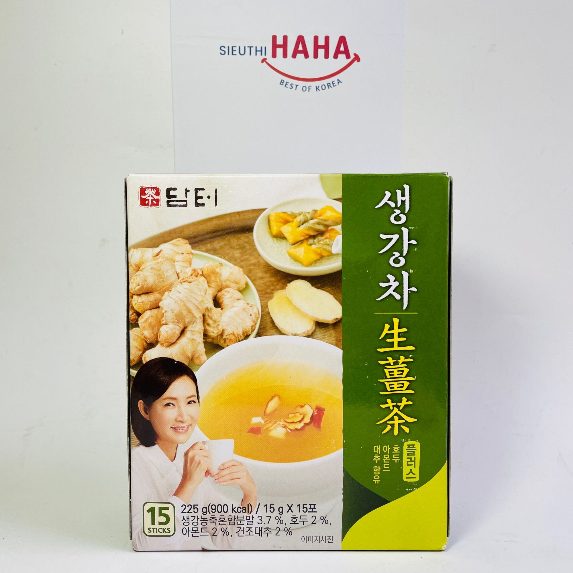 Trà gừng hàn quốc damtuh plus ginger tea 15 gói 225g