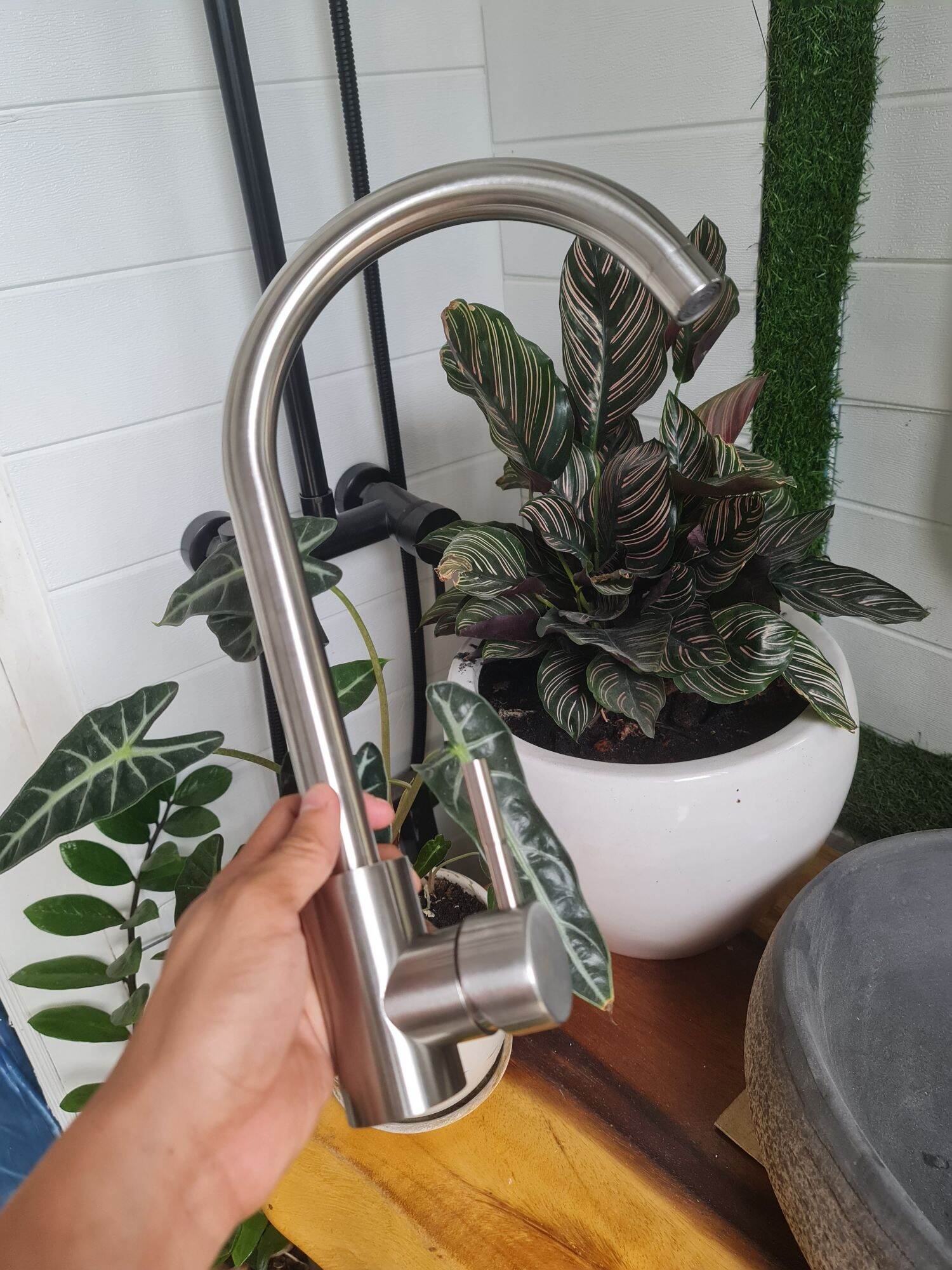 vòi rửa chén nóng lạnh inox 304