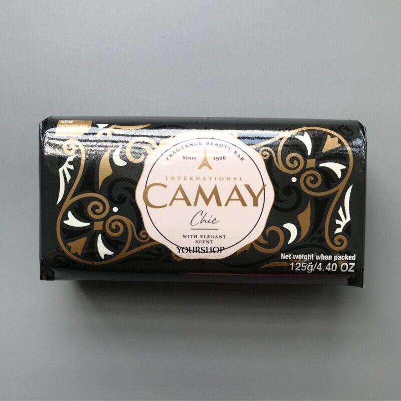Xà bông cục Camay màu đen