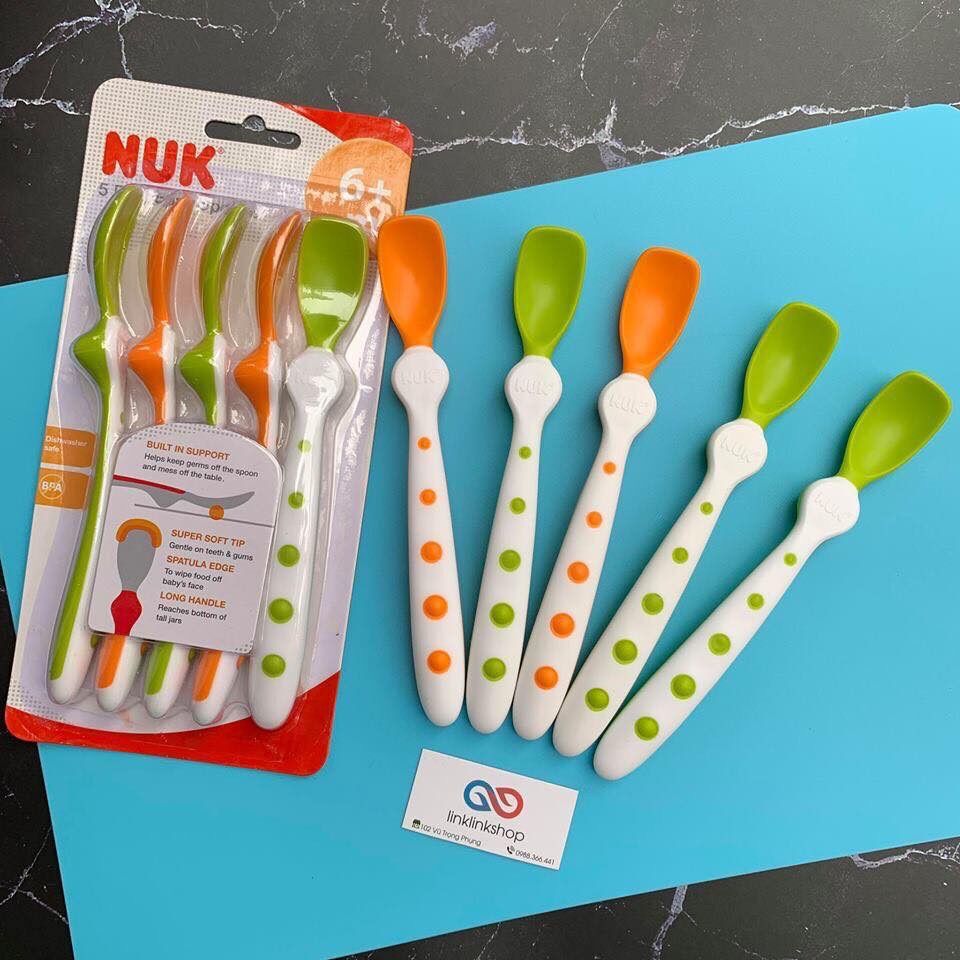 Thìa ăn dặm Nuk 6m+ cho bé