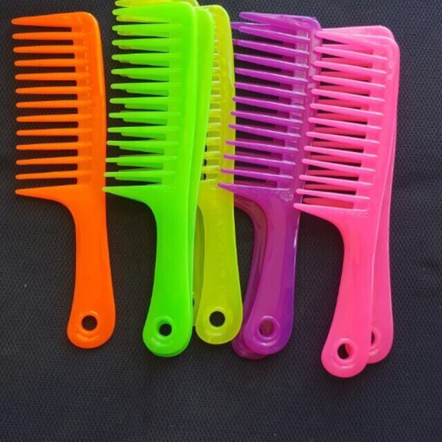 🌺 set 5 cái lược răng thưa đại, cho tóc uốn, tóc rối