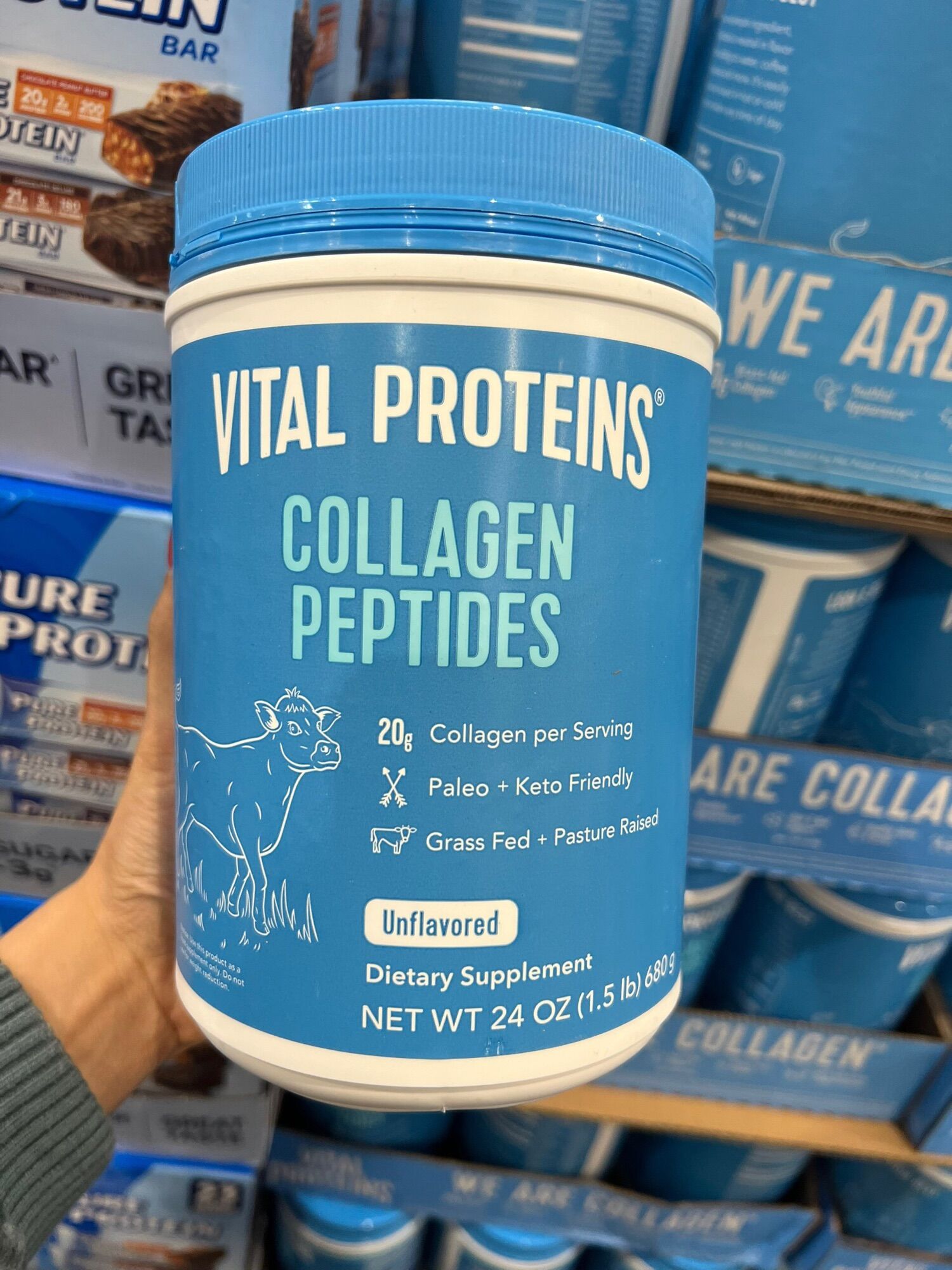Collagen bột thuỷ phân vital protein collagen peptides 680g