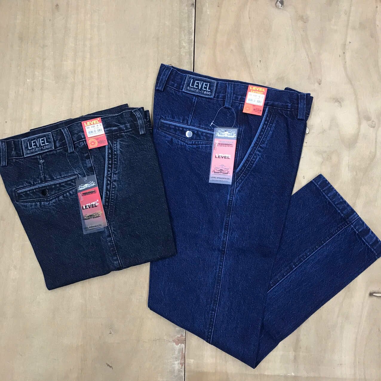 Quần jean nam Trung Niên Dáng Thụng Túi Chéo không ly.Quần bò thụng nam không ly.  Cao Cấp Ảnh thật