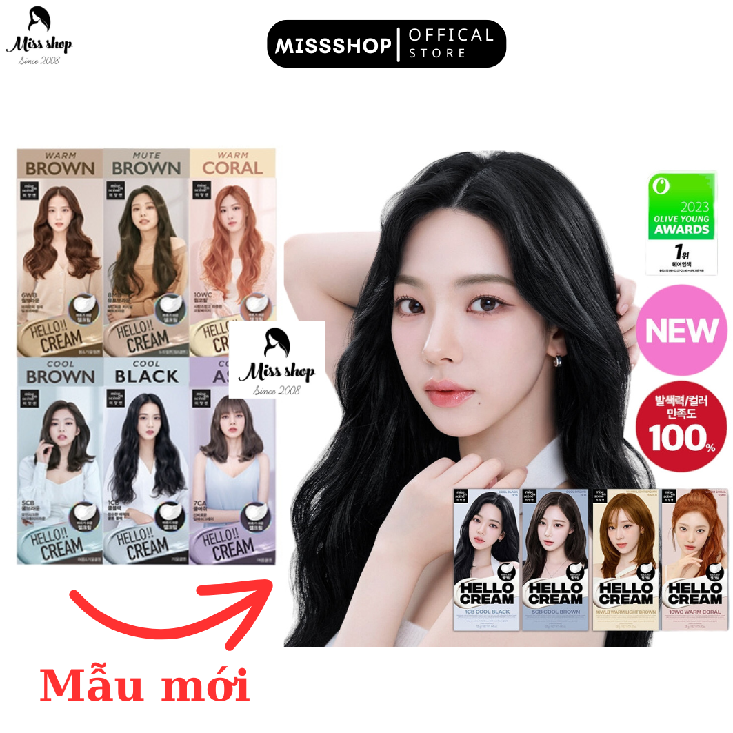 [HCM]THUỐC NHUỘM TÓC HELLO CREAM BLACK PINK MISE EN SCENE HÀN QUỐC