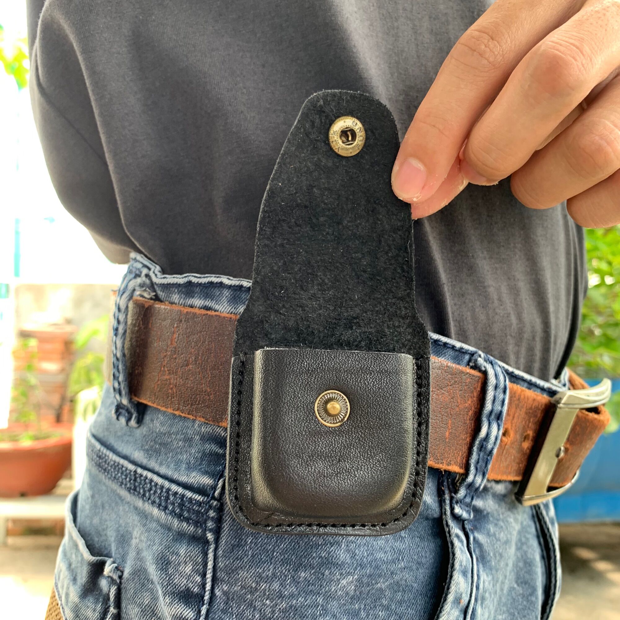 [HCM]Bao Da Zippo Cao Cấp Da Bò Thật | TRAN LEATHER