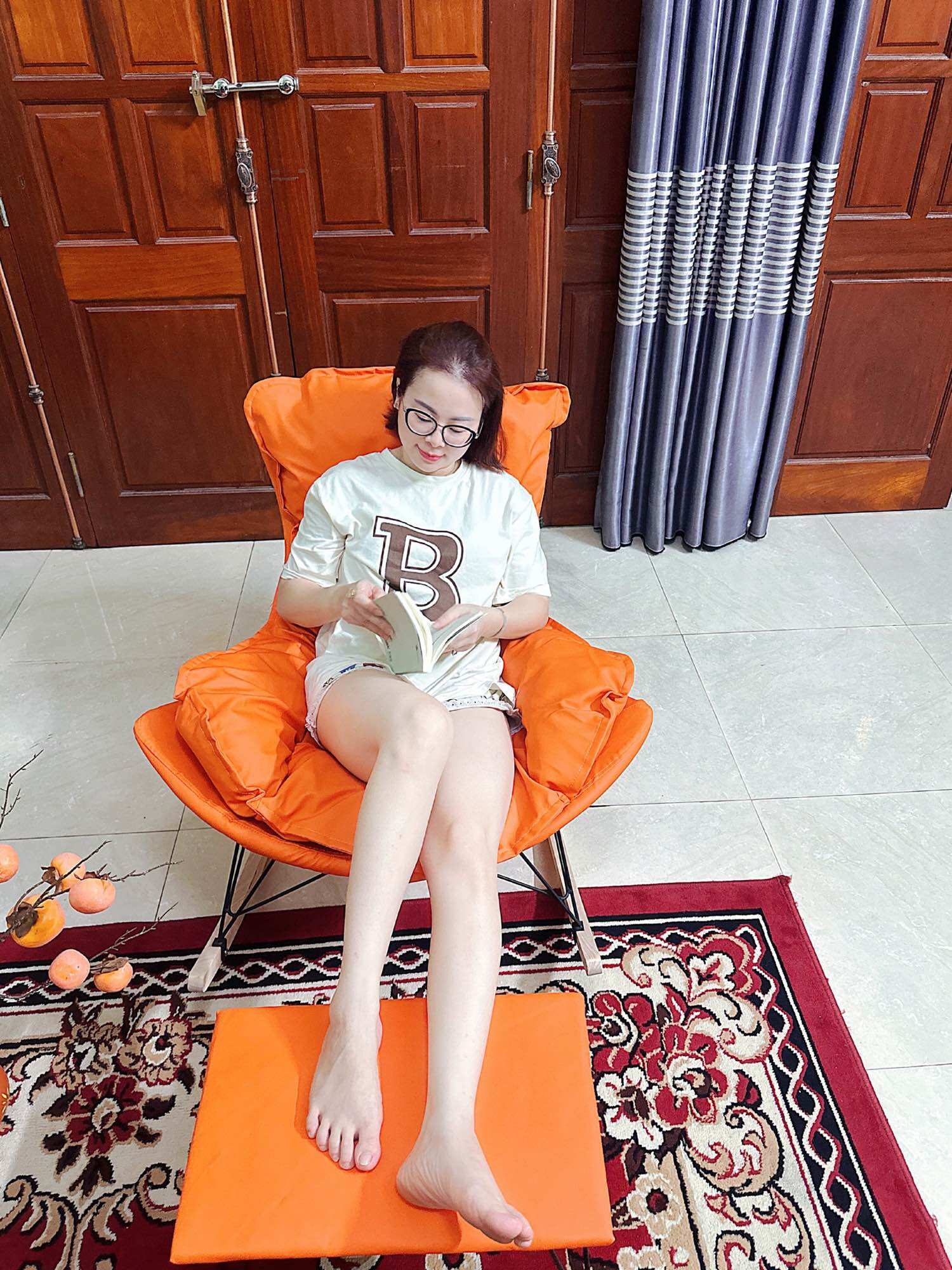 Ghế Bập Bênh Thư Giãn [ Tặng kèm Đôn Gác Chân
