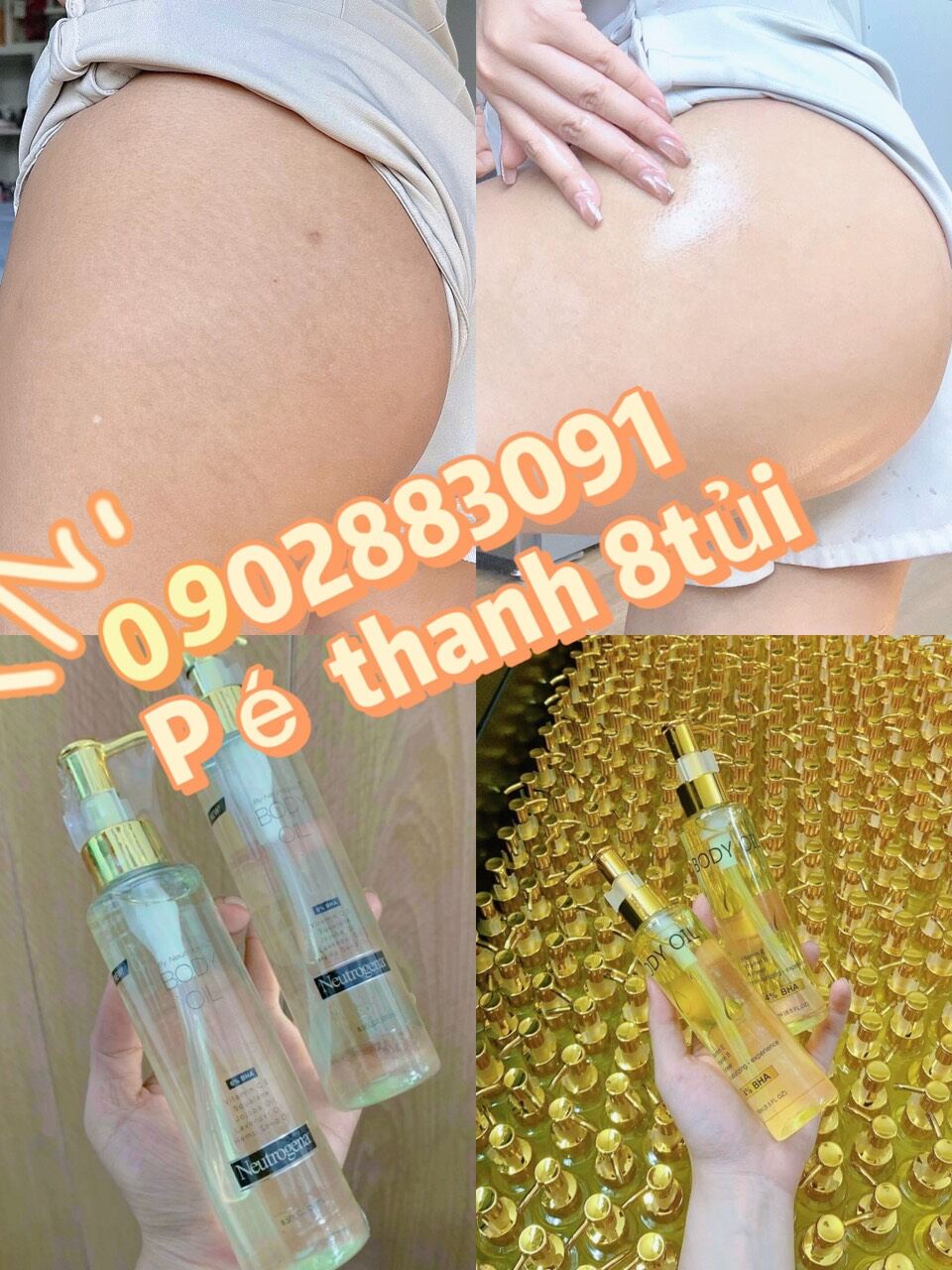 dầu dưỡng trắng da giảm rạn body oil 4% BHA Rucos Savant loại rẻ có thể có màu đục