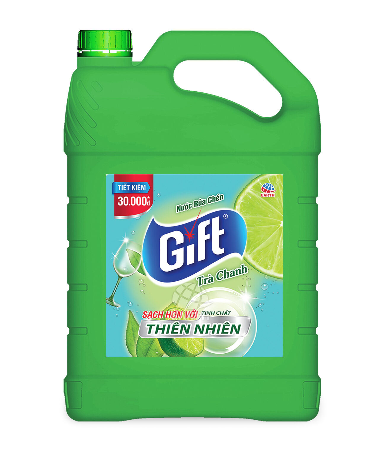 nước rửa chén GIFT can 3kg8 và chai 800g