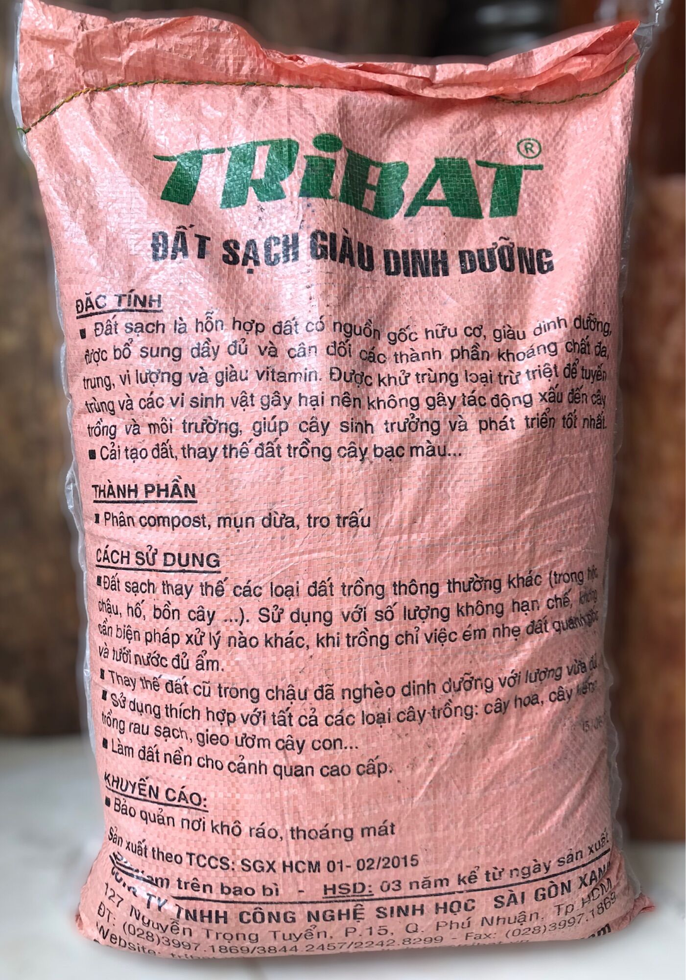 Đất sạch trồng cây Tribat